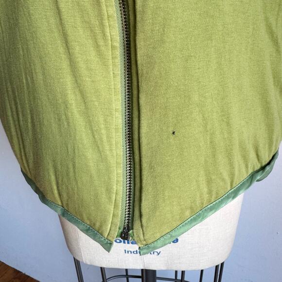 Vintage Y2K 2Bizzy Metallic Green Reversible Utility Zip Puffer Vest - Picture 12 of 13